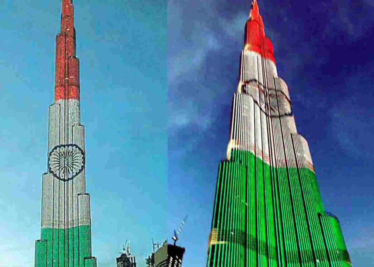 Dubai Burj Khalifa Indian Flag 2023