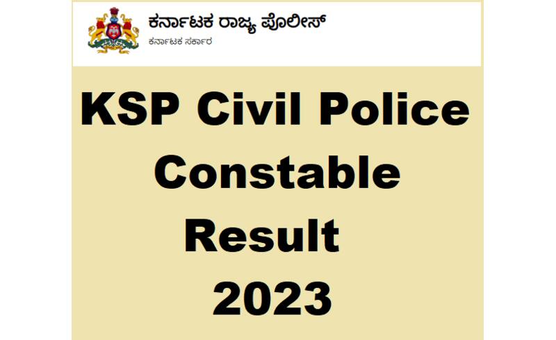 KSP PC Result 2023 Date